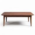 Mesa de madeira escura retangular 120 x 80 x 45 cm para sala de estar